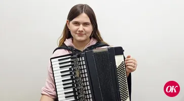 Софья Гарагуля седьмой год оттачивает навыки игры на аккордеоне в музыкальной школе №1 им.Свиридова