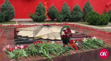 Возложение цветов к Вечному огню в День памяти и скорби
