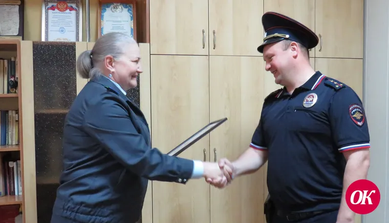 В Кавказском районе участковому уполномоченному полиции вручили благодарственное письмо